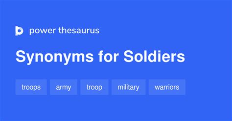 soldier synonym